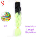 MERISIHAIR 24inch Ombre Synthetic Crochet Hair Extensions Jumbo Braids Hairstyles Pink Red Blue Braiding Hair