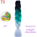 MERISIHAIR 24inch Ombre Synthetic Crochet Hair Extensions Jumbo Braids Hairstyles Pink Red Blue Braiding Hair