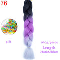 MERISIHAIR 24inch Ombre Synthetic Crochet Hair Extensions Jumbo Braids Hairstyles Pink Red Blue Braiding Hair