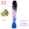 MERISIHAIR 24inch Ombre Synthetic Crochet Hair Extensions Jumbo Braids Hairstyles Pink Red Blue Braiding Hair