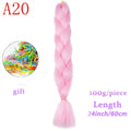 MERISIHAIR 24inch Ombre Synthetic Crochet Hair Extensions Jumbo Braids Hairstyles Pink Red Blue Braiding Hair
