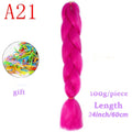 MERISIHAIR 24inch Ombre Synthetic Crochet Hair Extensions Jumbo Braids Hairstyles Pink Red Blue Braiding Hair