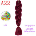 MERISIHAIR 24inch Ombre Synthetic Crochet Hair Extensions Jumbo Braids Hairstyles Pink Red Blue Braiding Hair