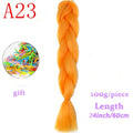 MERISIHAIR 24inch Ombre Synthetic Crochet Hair Extensions Jumbo Braids Hairstyles Pink Red Blue Braiding Hair