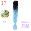 MERISIHAIR 24inch Ombre Synthetic Crochet Hair Extensions Jumbo Braids Hairstyles Pink Red Blue Braiding Hair
