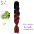 MERISIHAIR 24inch Ombre Synthetic Crochet Hair Extensions Jumbo Braids Hairstyles Pink Red Blue Braiding Hair