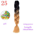 MERISIHAIR 24inch Ombre Synthetic Crochet Hair Extensions Jumbo Braids Hairstyles Pink Red Blue Braiding Hair