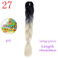 MERISIHAIR 24inch Ombre Synthetic Crochet Hair Extensions Jumbo Braids Hairstyles Pink Red Blue Braiding Hair