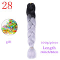 MERISIHAIR 24inch Ombre Synthetic Crochet Hair Extensions Jumbo Braids Hairstyles Pink Red Blue Braiding Hair