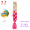 MERISIHAIR 24inch Ombre Synthetic Crochet Hair Extensions Jumbo Braids Hairstyles Pink Red Blue Braiding Hair