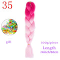 MERISIHAIR 24inch Ombre Synthetic Crochet Hair Extensions Jumbo Braids Hairstyles Pink Red Blue Braiding Hair