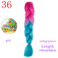 MERISIHAIR 24inch Ombre Synthetic Crochet Hair Extensions Jumbo Braids Hairstyles Pink Red Blue Braiding Hair