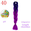 MERISIHAIR 24inch Ombre Synthetic Crochet Hair Extensions Jumbo Braids Hairstyles Pink Red Blue Braiding Hair