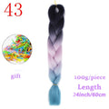 MERISIHAIR 24inch Ombre Synthetic Crochet Hair Extensions Jumbo Braids Hairstyles Pink Red Blue Braiding Hair