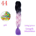 MERISIHAIR 24inch Ombre Synthetic Crochet Hair Extensions Jumbo Braids Hairstyles Pink Red Blue Braiding Hair