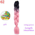 MERISIHAIR 24inch Ombre Synthetic Crochet Hair Extensions Jumbo Braids Hairstyles Pink Red Blue Braiding Hair
