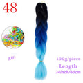 MERISIHAIR 24inch Ombre Synthetic Crochet Hair Extensions Jumbo Braids Hairstyles Pink Red Blue Braiding Hair