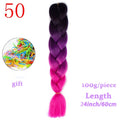 MERISIHAIR 24inch Ombre Synthetic Crochet Hair Extensions Jumbo Braids Hairstyles Pink Red Blue Braiding Hair