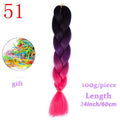 MERISIHAIR 24inch Ombre Synthetic Crochet Hair Extensions Jumbo Braids Hairstyles Pink Red Blue Braiding Hair
