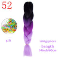 MERISIHAIR 24inch Ombre Synthetic Crochet Hair Extensions Jumbo Braids Hairstyles Pink Red Blue Braiding Hair