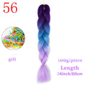 MERISIHAIR 24inch Ombre Synthetic Crochet Hair Extensions Jumbo Braids Hairstyles Pink Red Blue Braiding Hair