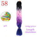 MERISIHAIR 24inch Ombre Synthetic Crochet Hair Extensions Jumbo Braids Hairstyles Pink Red Blue Braiding Hair