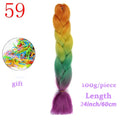 MERISIHAIR 24inch Ombre Synthetic Crochet Hair Extensions Jumbo Braids Hairstyles Pink Red Blue Braiding Hair