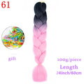 MERISIHAIR 24inch Ombre Synthetic Crochet Hair Extensions Jumbo Braids Hairstyles Pink Red Blue Braiding Hair