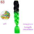MERISIHAIR 24inch Ombre Synthetic Crochet Hair Extensions Jumbo Braids Hairstyles Pink Red Blue Braiding Hair