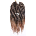 AliRobam Havana Twist Braid Gray/brown/red Braiding Hair Crochet Braids Ombre Color Synthetic Hair Extensions 12 Roots/pack
