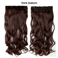 SNOILITE 17/24/27/29" Long Curly Synthetic Clip in one piece Hair Extensions Half Full Head Hairpiece with 5 clips Black Brown