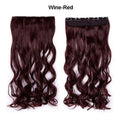 SNOILITE 17/24/27/29" Long Curly Synthetic Clip in one piece Hair Extensions Half Full Head Hairpiece with 5 clips Black Brown