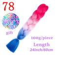 LISI HAIR Jumbo Braids Long Ombre Jumbo Synthetic Braiding Hair Crochet Blonde Pink Blue Grey Hair Extensions African Viscera