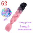LISI HAIR Jumbo Braids Long Ombre Jumbo Synthetic Braiding Hair Crochet Blonde Pink Blue Grey Hair Extensions African Viscera