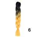 YXCHERISHAIR 24" Synthetic Braiding Hair Extensions Ombre Crochet Braids Yellow Hair Jumbo Braid Box Braids
