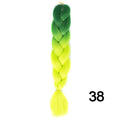 YXCHERISHAIR 24" Synthetic Braiding Hair Extensions Ombre Crochet Braids Yellow Hair Jumbo Braid Box Braids