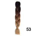 YXCHERISHAIR 24" Synthetic Braiding Hair Extensions Ombre Crochet Braids Yellow Hair Jumbo Braid Box Braids