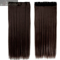 S-noilite Hair Extensions Black Brown Natural Straight 58-76cm Long High Tempreture Synthetic Hair Extension Hairpiece