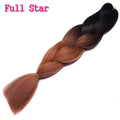 Ombre braiding hair Extensions 1Pack 24" 100G jumbo braid Long Brown Synthetic dreads Crochet braids Full Star Hair