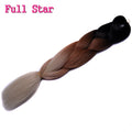 Ombre braiding hair Extensions 1Pack 24" 100G jumbo braid Long Brown Synthetic dreads Crochet braids Full Star Hair