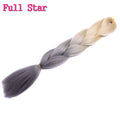 Ombre braiding hair Extensions 1Pack 24" 100G jumbo braid Long Brown Synthetic dreads Crochet braids Full Star Hair