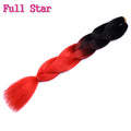Ombre braiding hair Extensions 1Pack 24" 100G jumbo braid Long Brown Synthetic dreads Crochet braids Full Star Hair