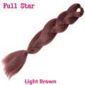 Ombre braiding hair Extensions 1Pack 24" 100G jumbo braid Long Brown Synthetic dreads Crochet braids Full Star Hair