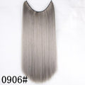 JOY&BEAUTY 22" Invisible Wire No Clips in Hair Extensions 120g High Temperature Fiber Synthetic Hair Secret Fish Line Hairpieces