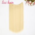 LISI HAIR 24 inches Women Fish Line Hair Extensions Brown Blonde Natural Wavy Long High Tempreture Fiber Synthetic Hairpiece