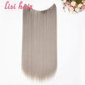 LISI HAIR 24 inches Women Fish Line Hair Extensions Brown Blonde Natural Wavy Long High Tempreture Fiber Synthetic Hairpiece