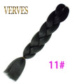 VERVES Braiding Hair 1 piece 24inch Jumbo Braids 100g/piece Synthetic ombre high temperature Fiber Hair Extensions crochet braid
