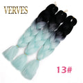 VERVES Braiding Hair 1 piece 24inch Jumbo Braids 100g/piece Synthetic ombre high temperature Fiber Hair Extensions crochet braid