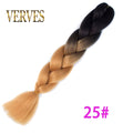 VERVES Braiding Hair 1 piece 24inch Jumbo Braids 100g/piece Synthetic ombre high temperature Fiber Hair Extensions crochet braid