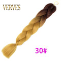 VERVES Braiding Hair 1 piece 24inch Jumbo Braids 100g/piece Synthetic ombre high temperature Fiber Hair Extensions crochet braid